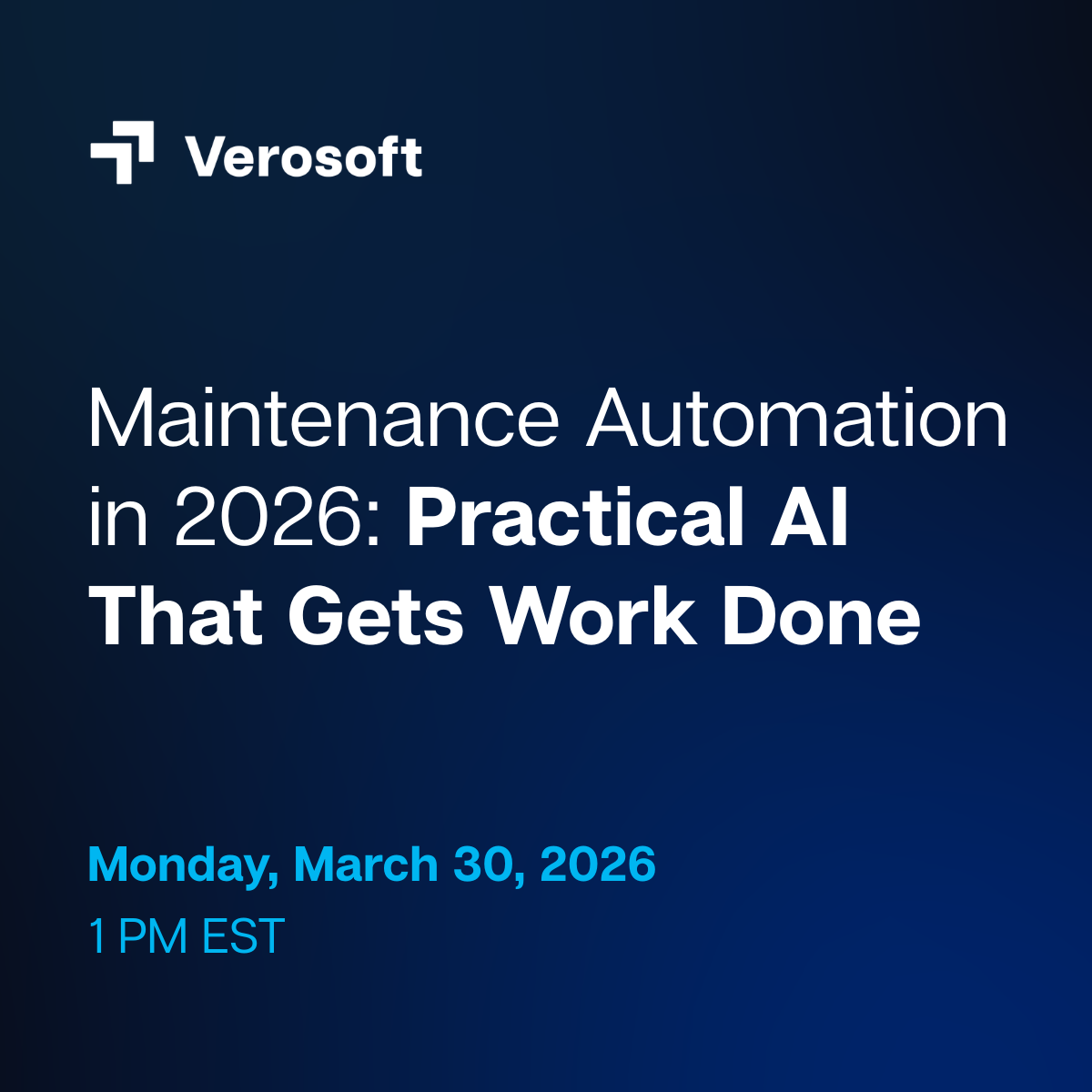 Annonce d'une session de formation en direct sur l'automatisation de la maintenance en 2026 : une IA pratique qui fait le travail