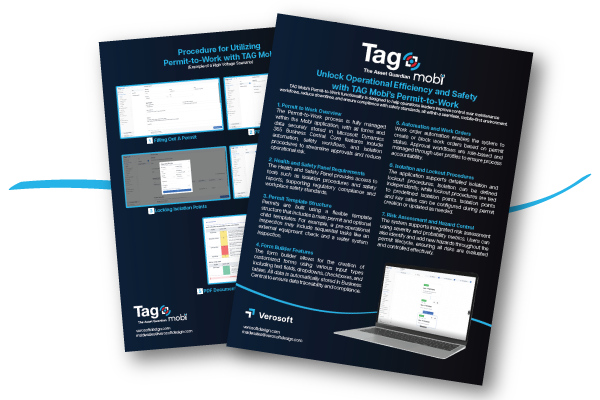 Brochure d'information sur la fonctionnalité TAG Mobi Permit-to-Work (PTW).