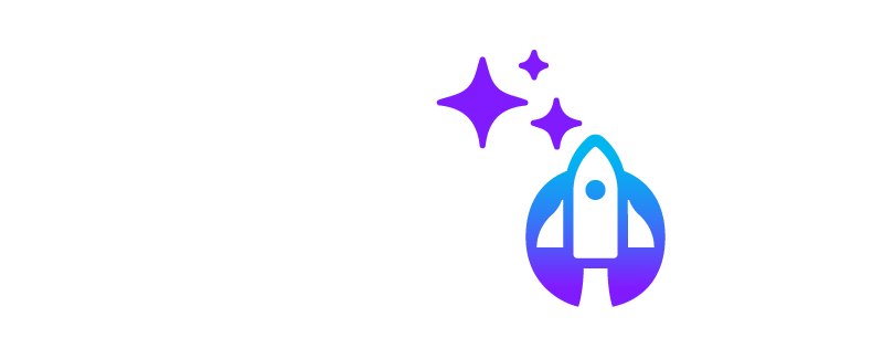 Veliox logo with a purple rocket