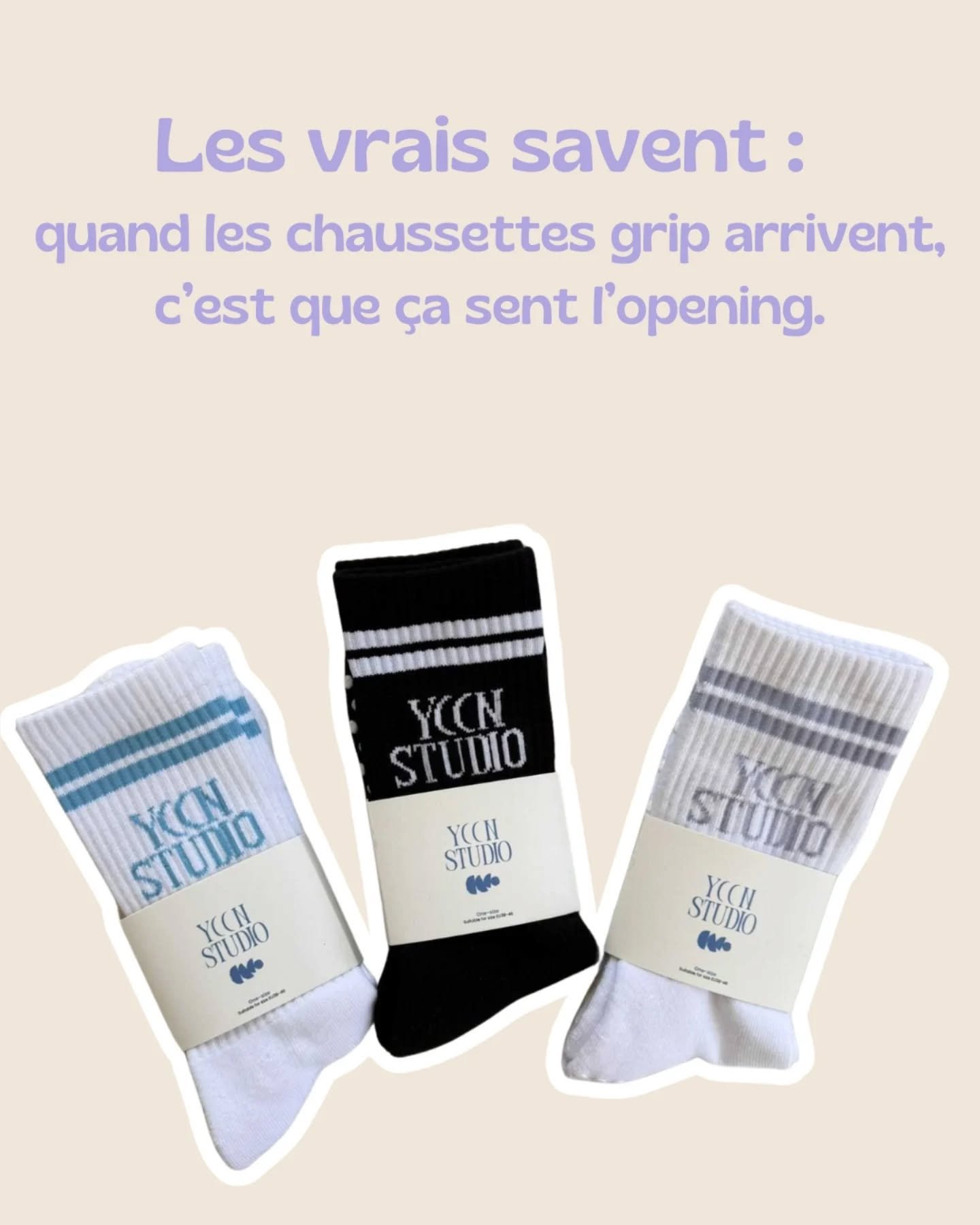 Premier indice que &ccedil;a devient s&eacute;rieux ? Les chaussettes sont arriv&eacute;es 🔥

On ne marche pas vers l'ouverture, on glisse. Stay tuned pour plus de d&eacute;tails 👀