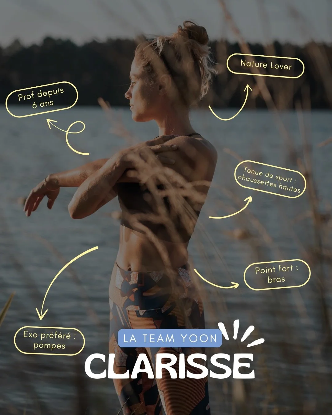 💥 Meet the team 💥

Clarisse, c&rsquo;est la lyonnaise qui a la montagne dans le c&oelig;ur et le feu dans les muscles.

Tr&egrave;s chill, tr&egrave;s cool, elle met tout le monde &agrave; l&rsquo;aise&hellip; puis, sans faire de bruit, elle t&rsqu