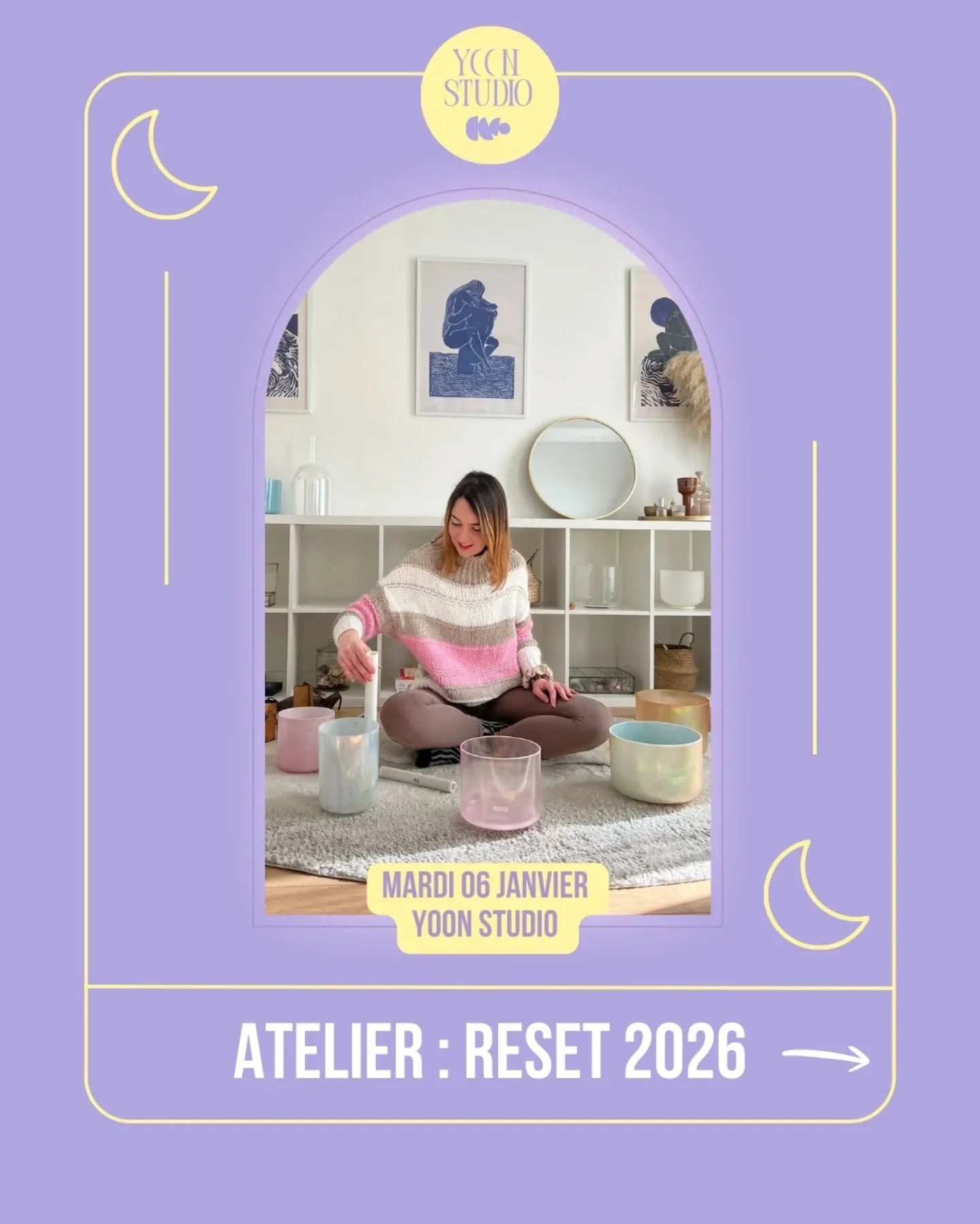Envie de commencer 2026 avec autre chose que du stress et des &ldquo;on verra&rdquo; ? 

Le 06/01, de 18h30 &agrave; 20h30, on te propose 2h au studio, en deux temps 🧘&zwj;♀️🎶 :

1h de num&eacute;rologie en groupe pour mieux te comprendre et poser 