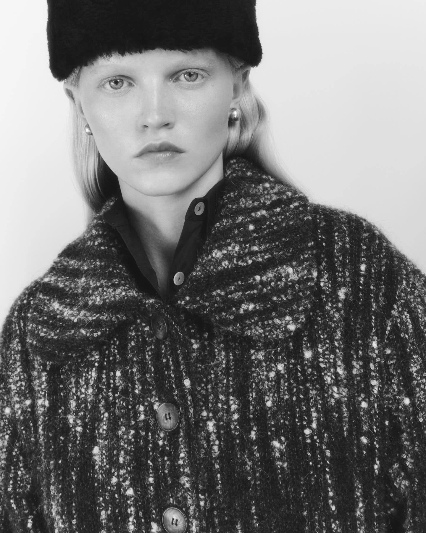 Mati Wool Jacket, Bianca Silk &amp; Wool Skirt and Clara Sherling hat🎀