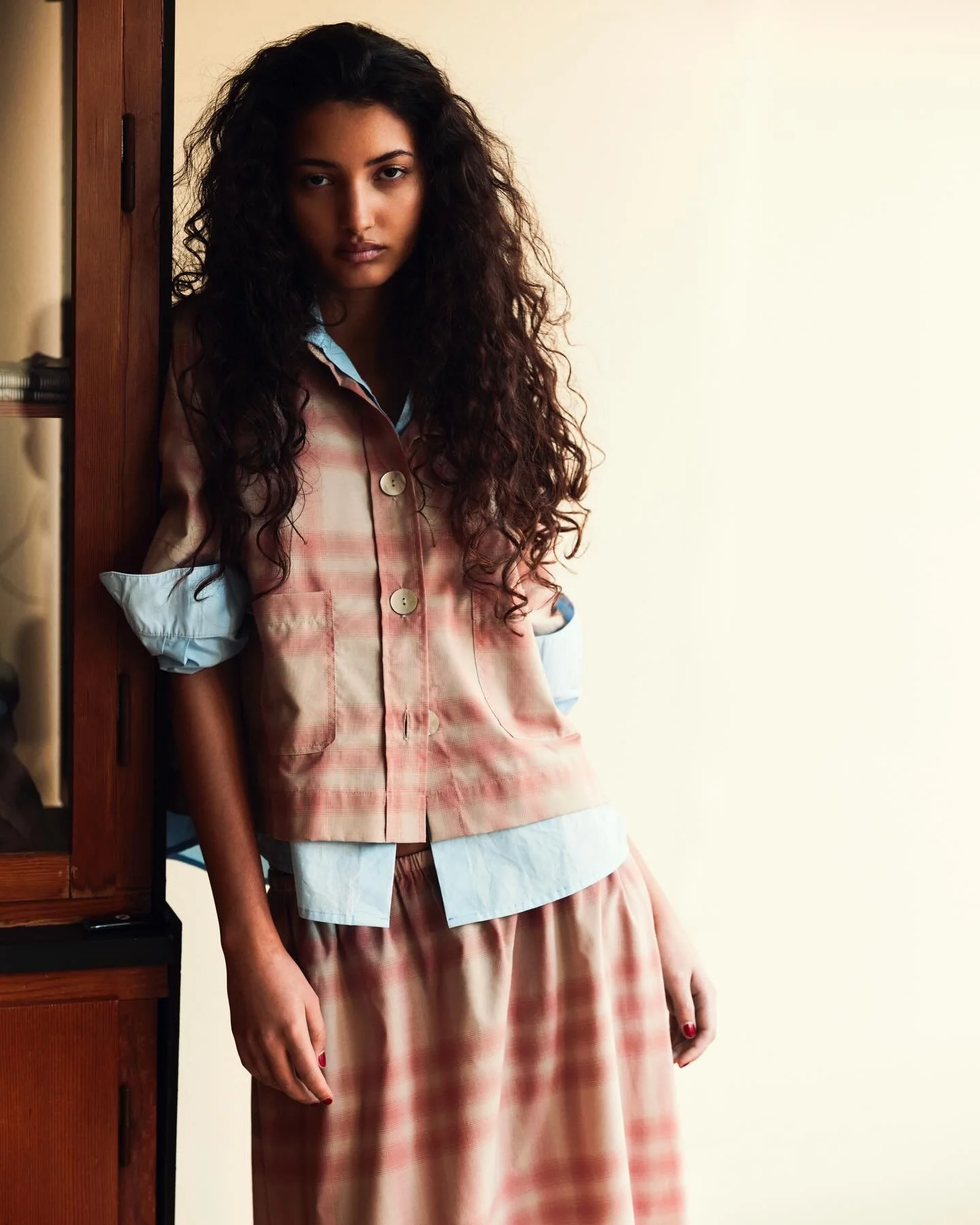 Sissa is wearing Amanda Shirt &amp; Bianca Skirt 🎀 Find Both styles online at www.matimati.shop ☀️