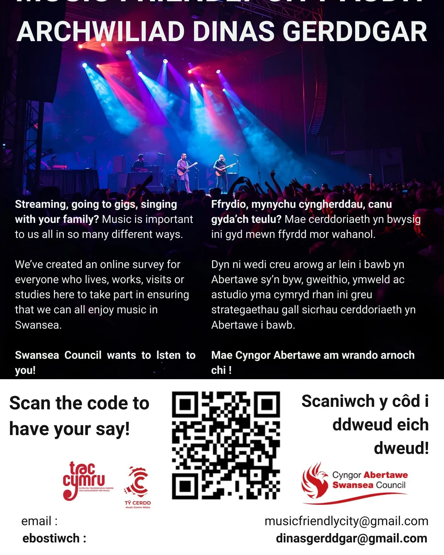 newyddion trac news

newyddion trac news - https://mailchi.mp/cb4fa6cf6c96/newyddion-trac-news

Music Friendly City Audit : Archwiliad Dinas Gerddgar
T&icirc;m Trac Cymru Team
Gigiau a Digwyddiadau : Gigs and Events