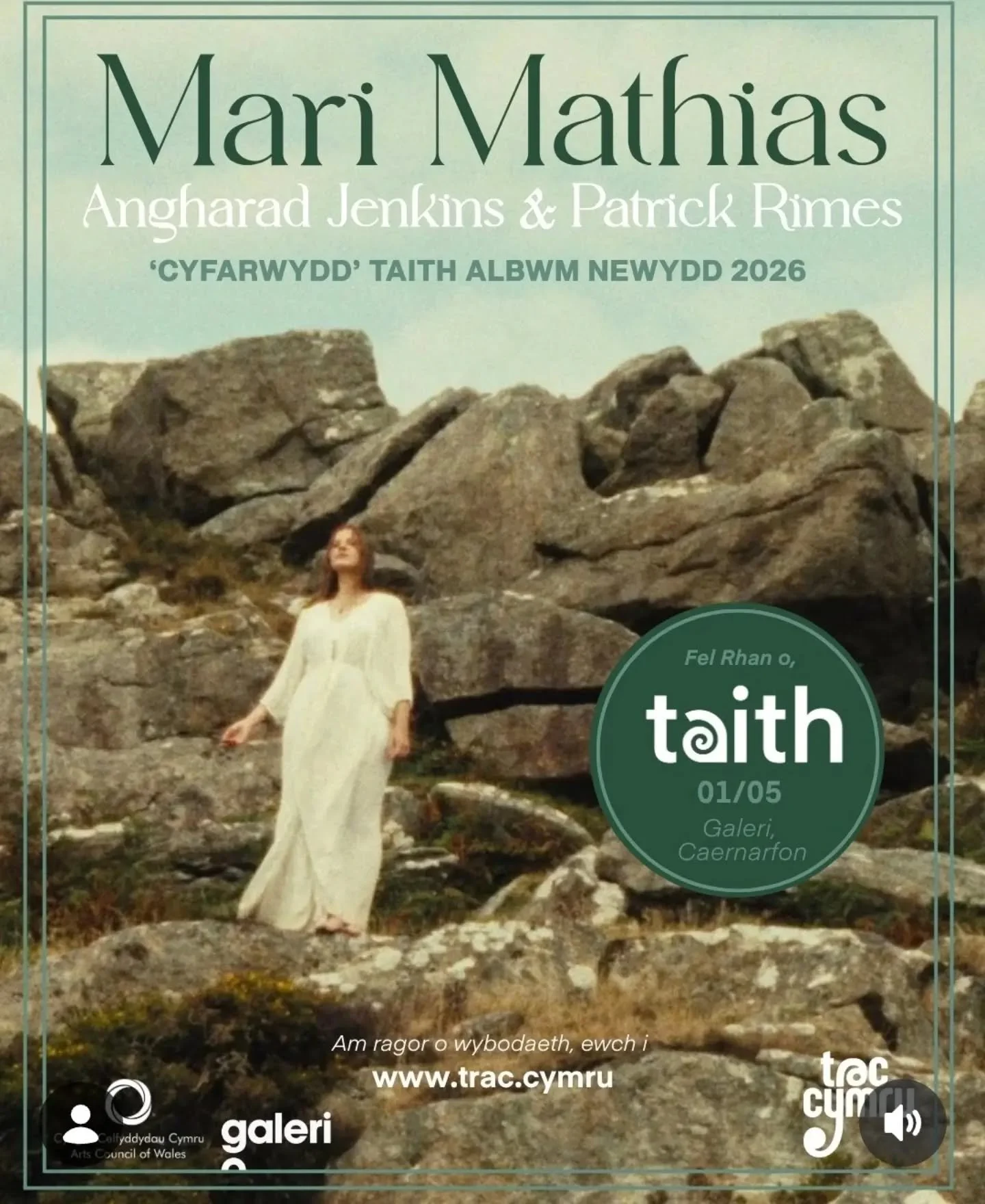 Mae'r DAITH yn dod i Gaernarfon heno yn @galericaernarfon

Peidiwch &acirc; cholli'r cyngerdd arbennig yma o artistiaid gwerin syfdanol.

TAITH is coming to Caernarfon tonight, at Galeri!

Don't miss this special concert of stunning folk artists.

@m