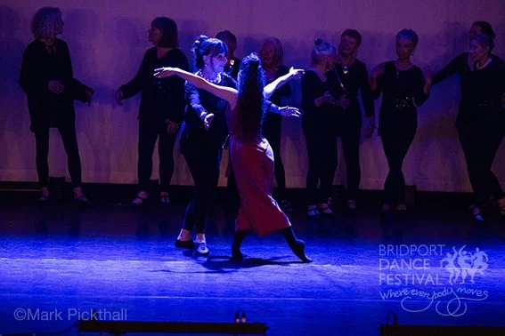 MyBallet performing on stage at Electric Palace. Dancers aged 20 - 80+. Michelle Hughes - mother of Juliet in 'Romeo & Juliet' with BYD alumni