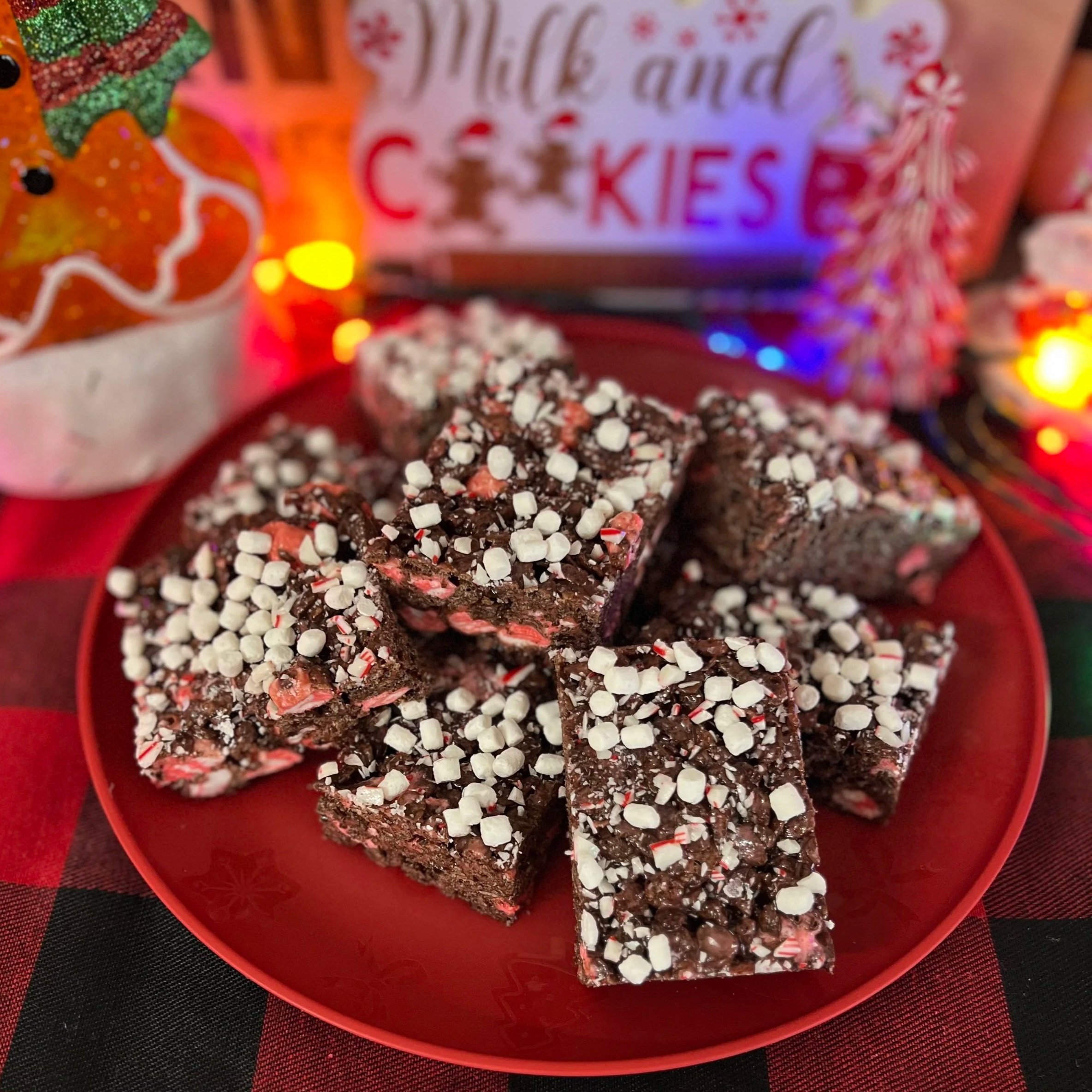 Peppermint Hot Chocolate Krispie Treats