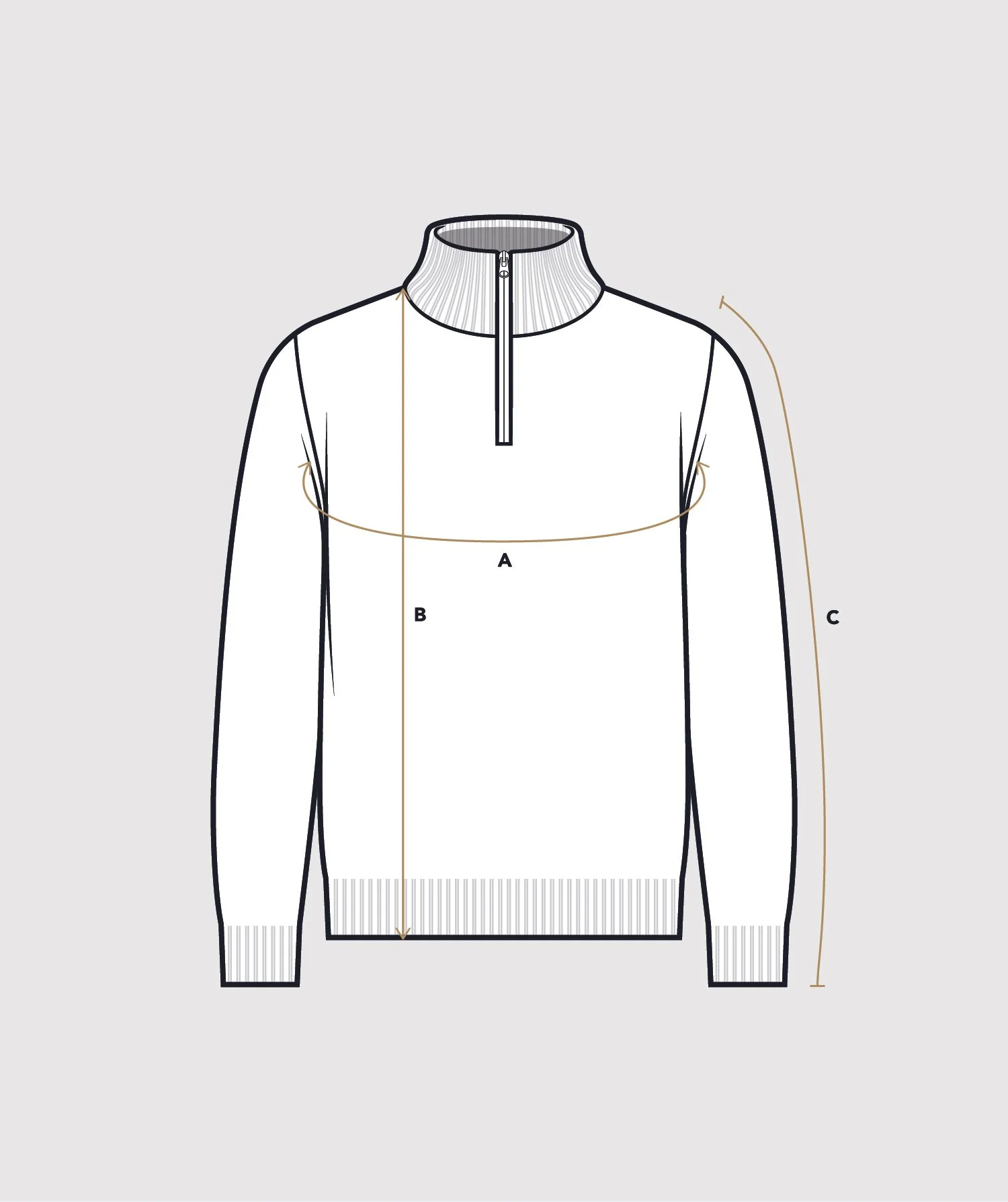 KNITTED HALF ZIP