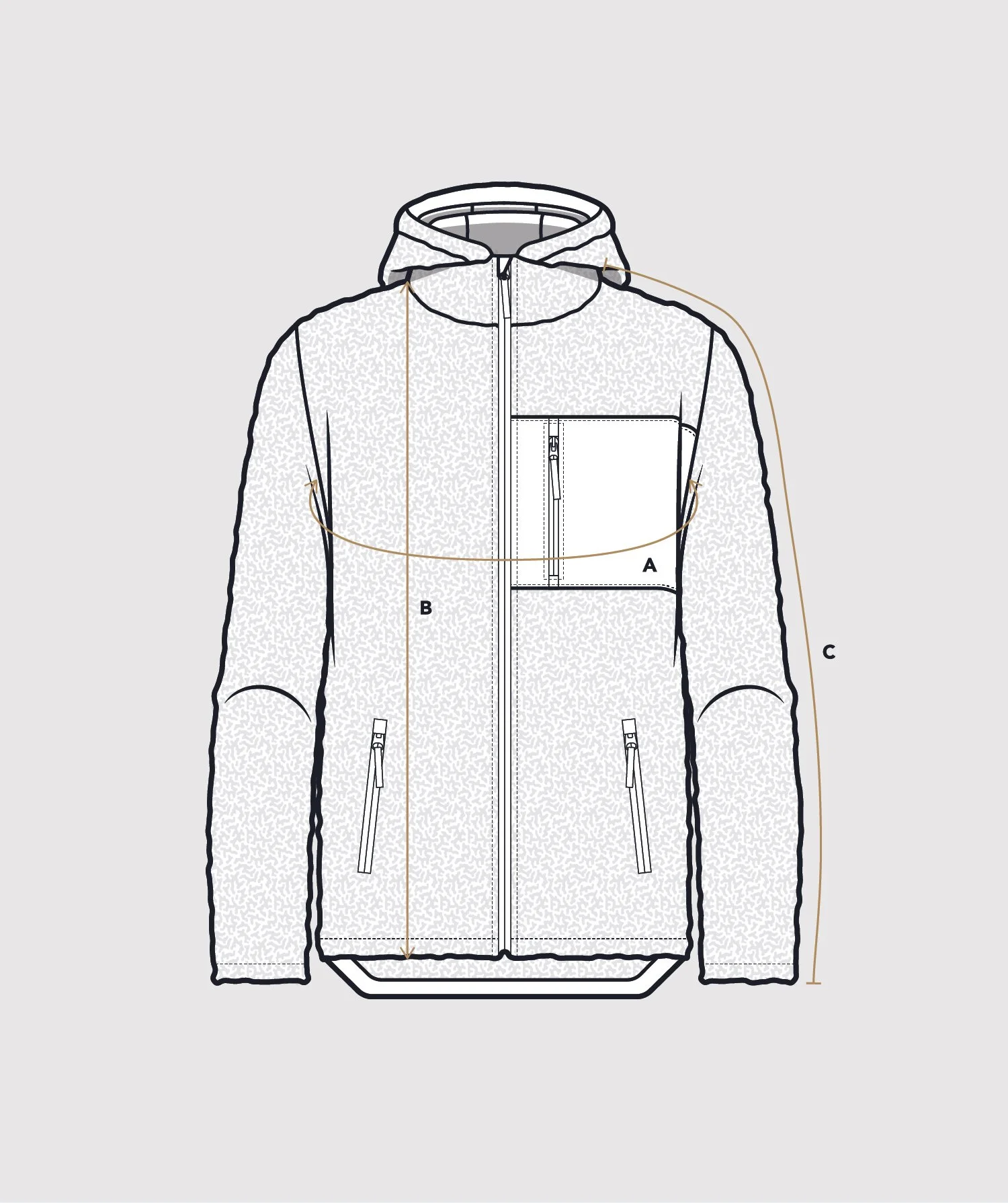 HEAVY PILE JACKET HOOD