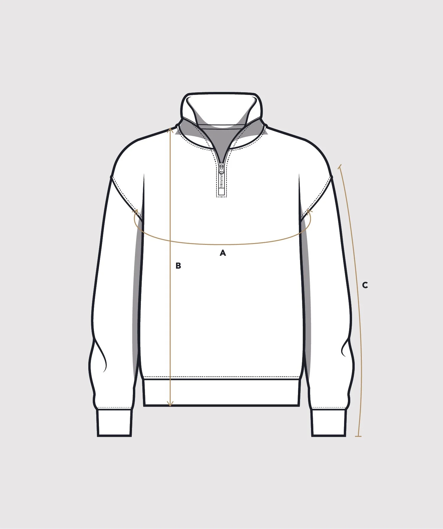 HALF ZIP SWEATER RELAXED