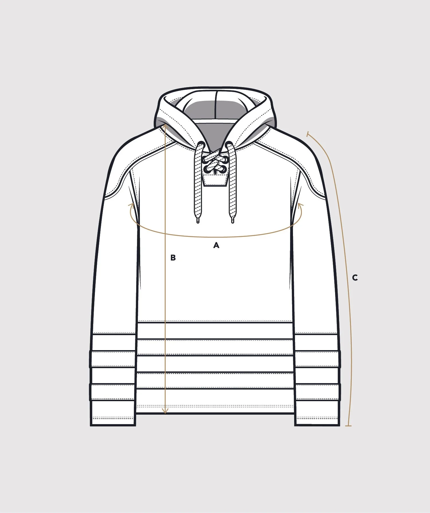 HOCKEY HOOD STRIPE