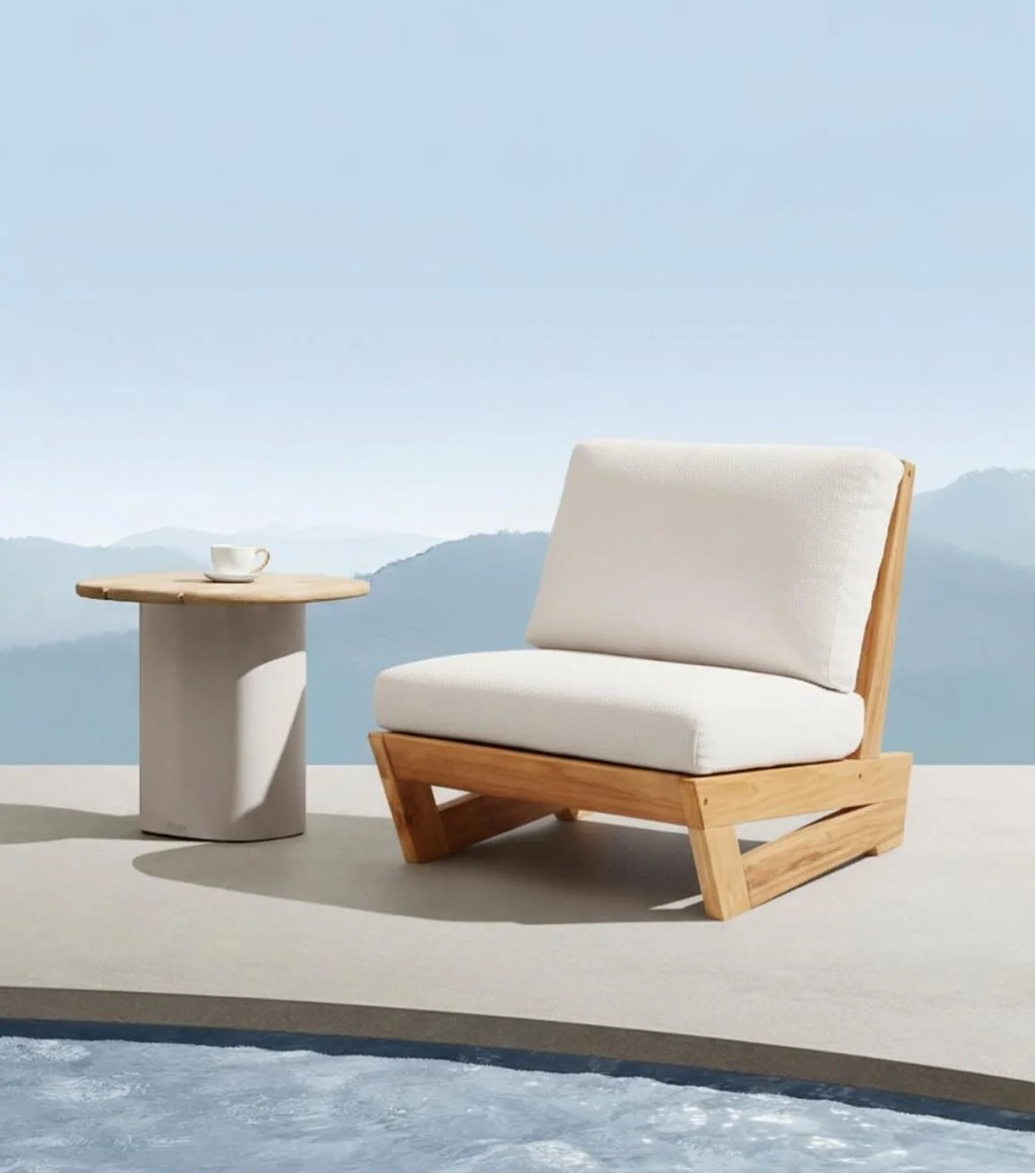 A Poltrona Riviera traz a serenidade das paisagens litor&acirc;neas para o seu espa&ccedil;o.
Suas linhas fluidas e descomplicadas garantem uma integra&ccedil;&atilde;o perfeita e harmoniosa em qualquer ambiente. I V Confeccionada em Teca maci&ccedil