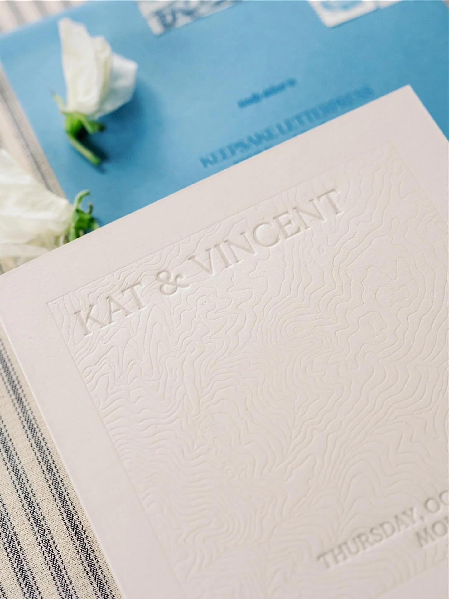 I could go on and on about all the details that went into this. Some closeups of my favorite ones: letterpress topo map of the mountain they got married on, star map of the night sky, and a cheeky little disco ball for Portolafest. Plus the layered p