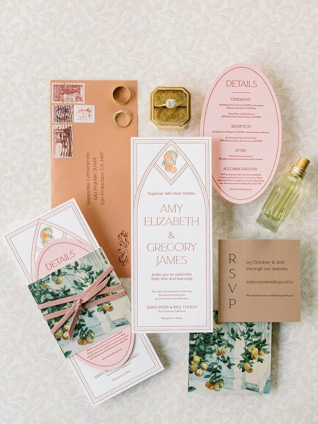 First wedding of 2026! And it&rsquo;s going to be gorgeous 🧡🍊🦢Swipe to see the close up of the hand painted clementines!

For @_rhythmevents shot by @annieluiphotography.flatlays 

Tags: letterpress, custom wedding stationery, luxury wedding stati