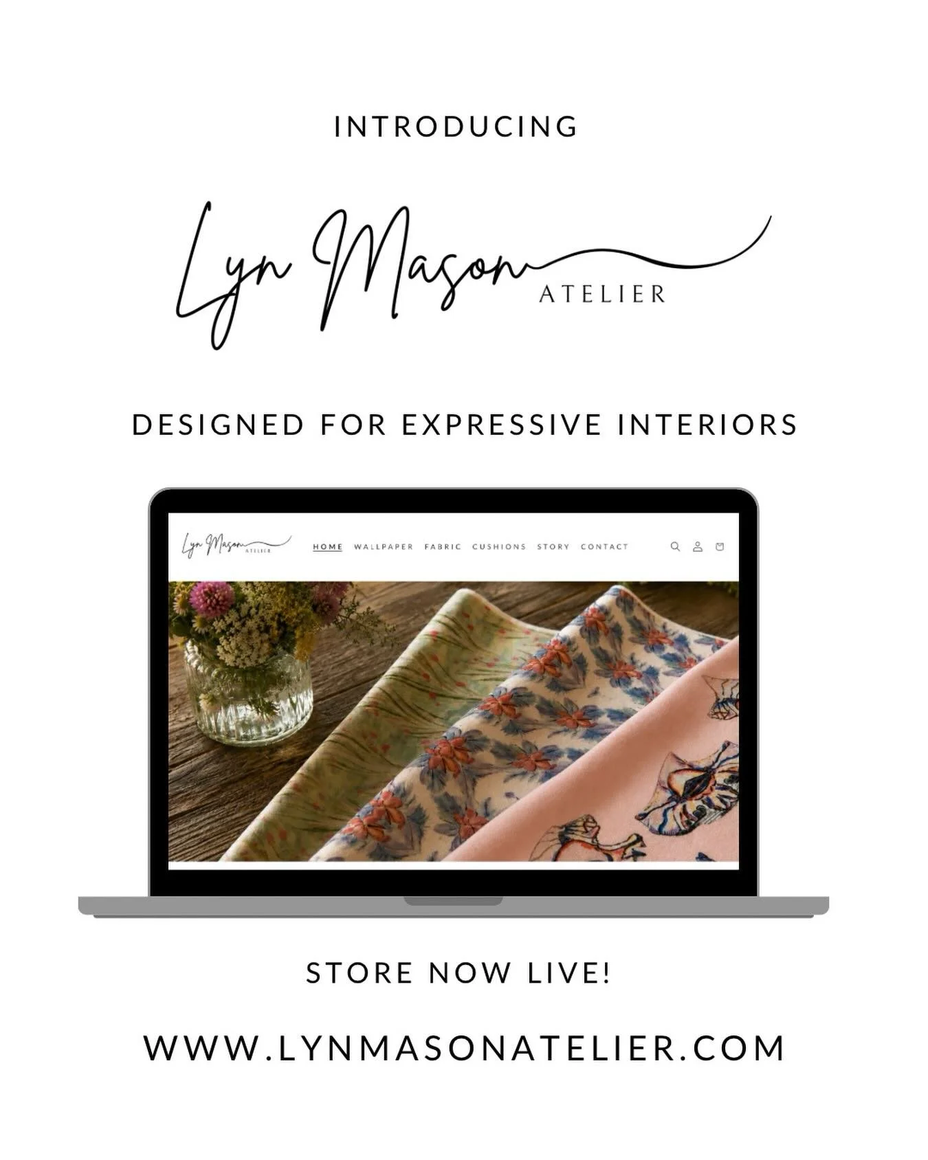 Another week, another project completed. ✨

This time a Shopify website design and launch for Lyn Mason Atelier (@lynmasonatelier), an Oxfordshire based wallpaper, fabric and soft furnishings designer. 

We are absolutely thrilled with the end result