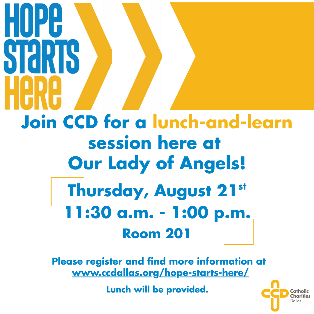 Hope starts here Catholic Charities Luncheon