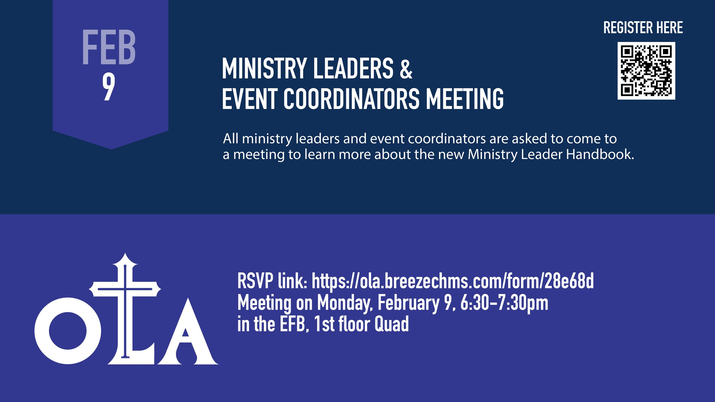 Ministry Leaders & Event Coordinators Meeting