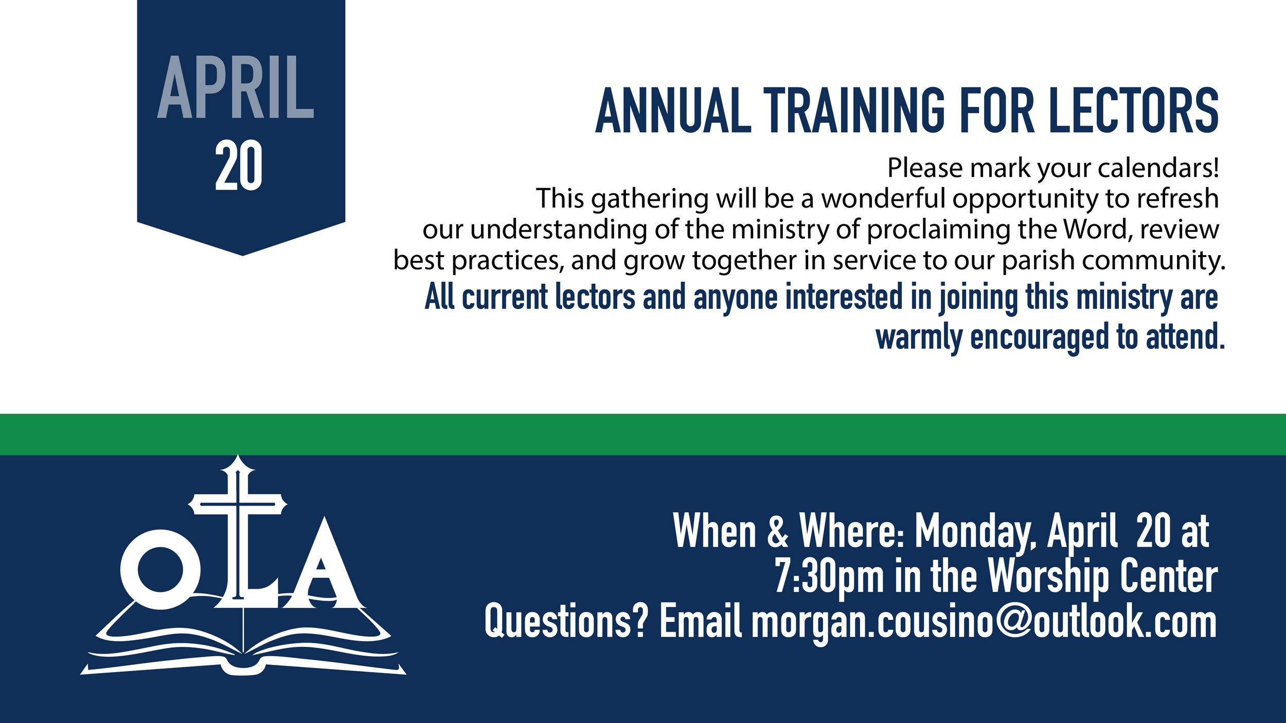 ANNUAL TRAINING FOR LECTORS