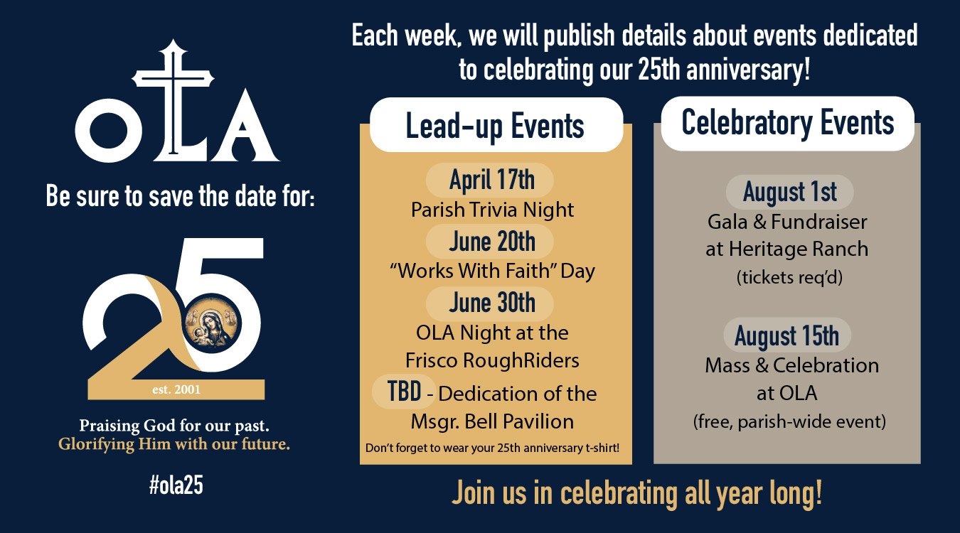 OLA 25 Anniversary Lead-up Events