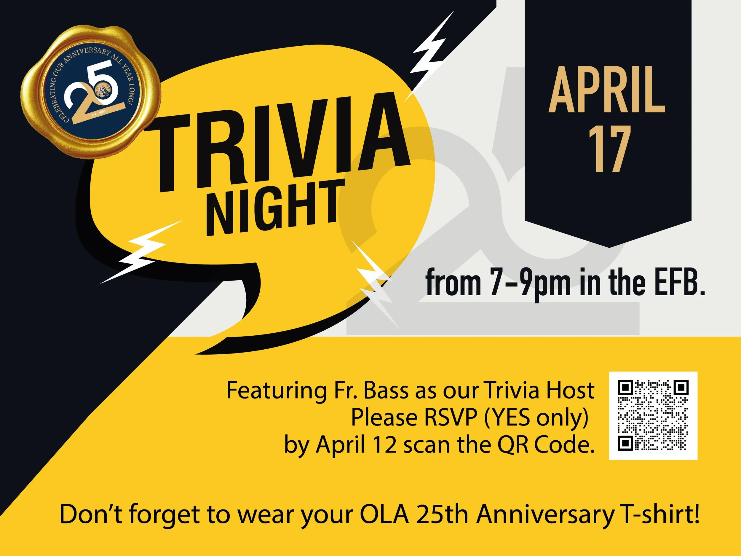 Trivia Night  OLA 25 Lead-Up Event