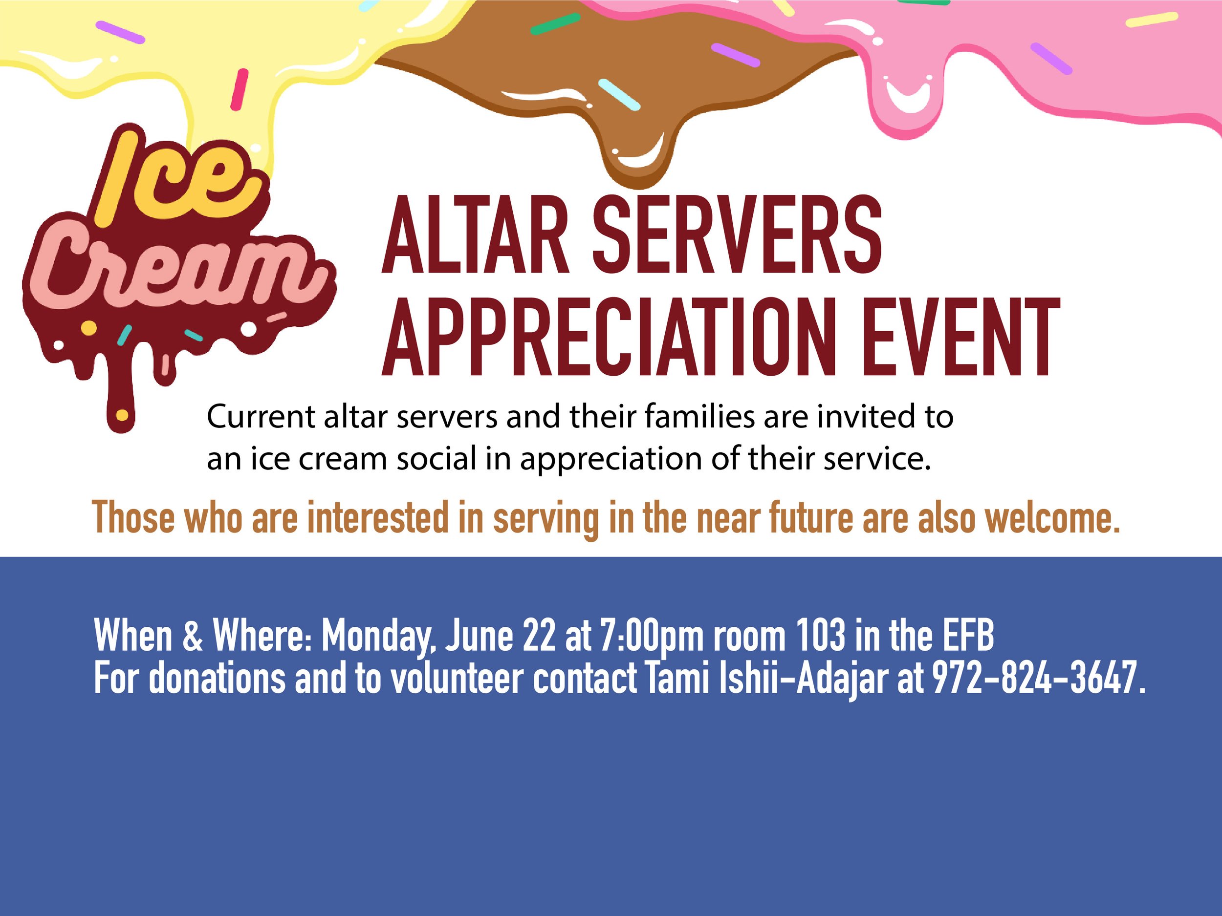 Altar Servers Appreciation Event