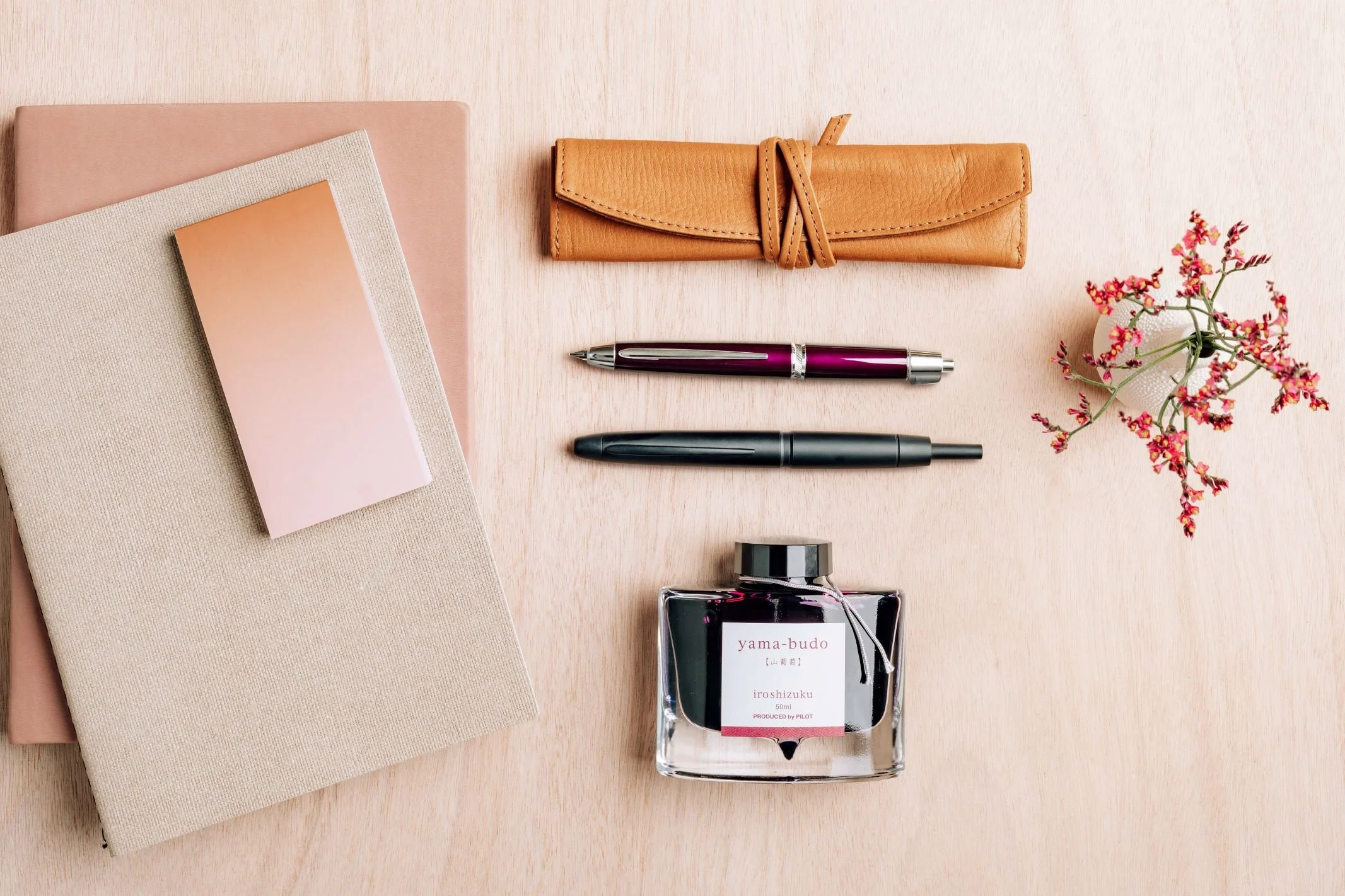 PILOT Pen Fine Writing Capless und Iroshizuku Tinte Moodbild