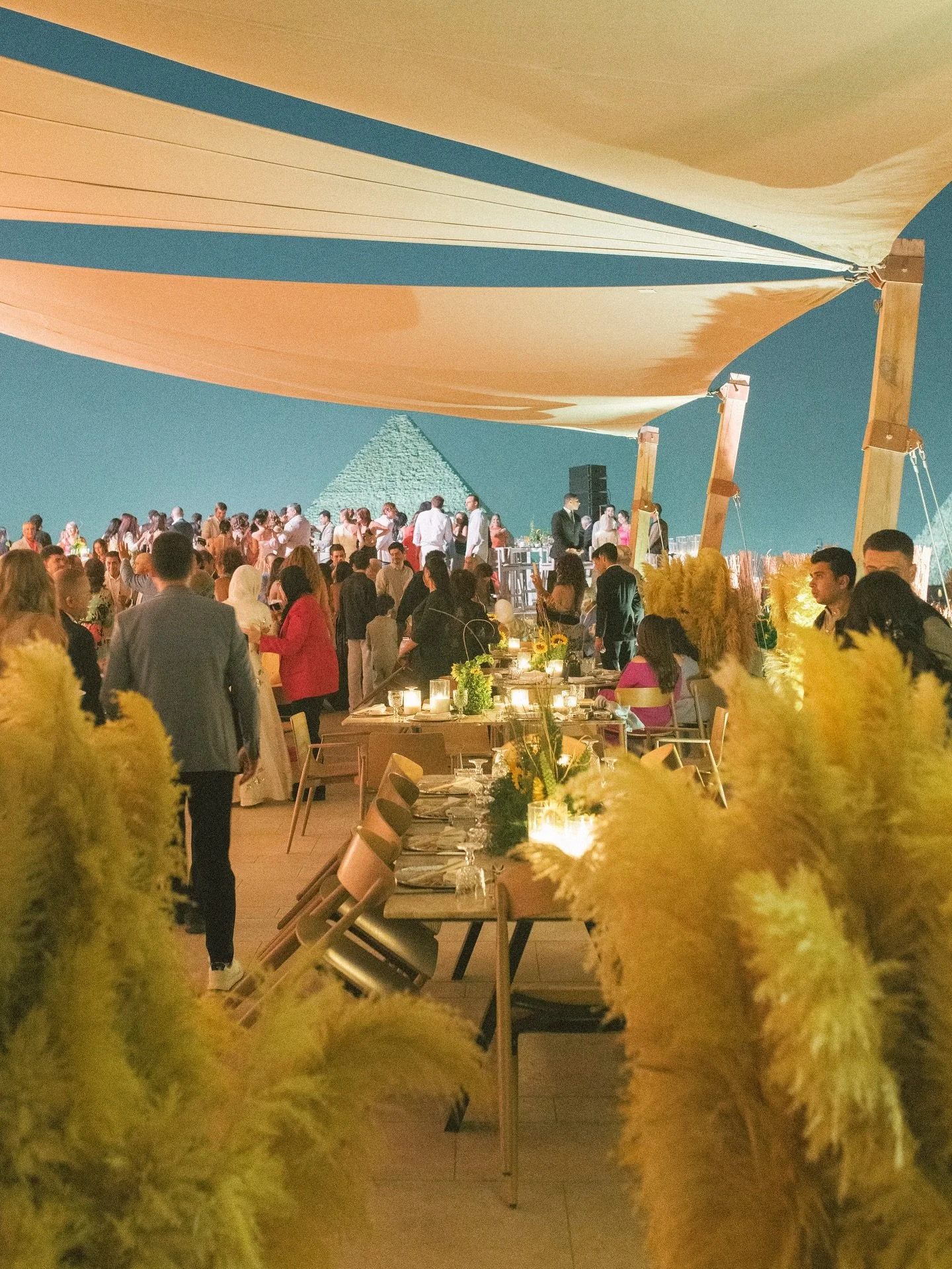 Taya &amp; Youssof | Cairo, Egypt 
A magical welcome for a couple forever etched in our hearts🌛
Creative Consulting + Curation @mooshevents 
Planning @sensoriaevents 
Graphics + Branding @redchair.agency 
Florals @rosyfarraafif 
Photography @ladicho