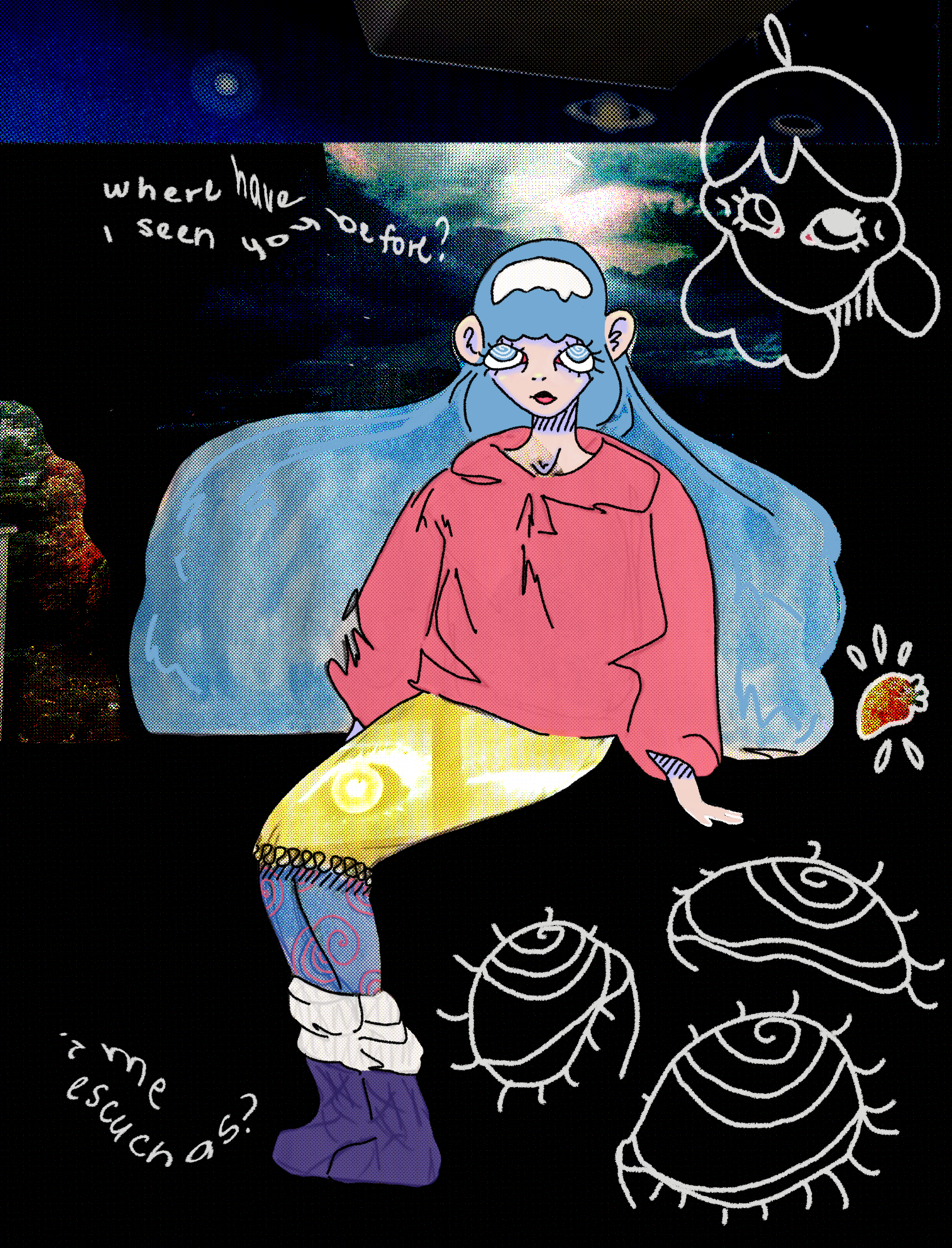digital drawing and collage, procreate. 2025.