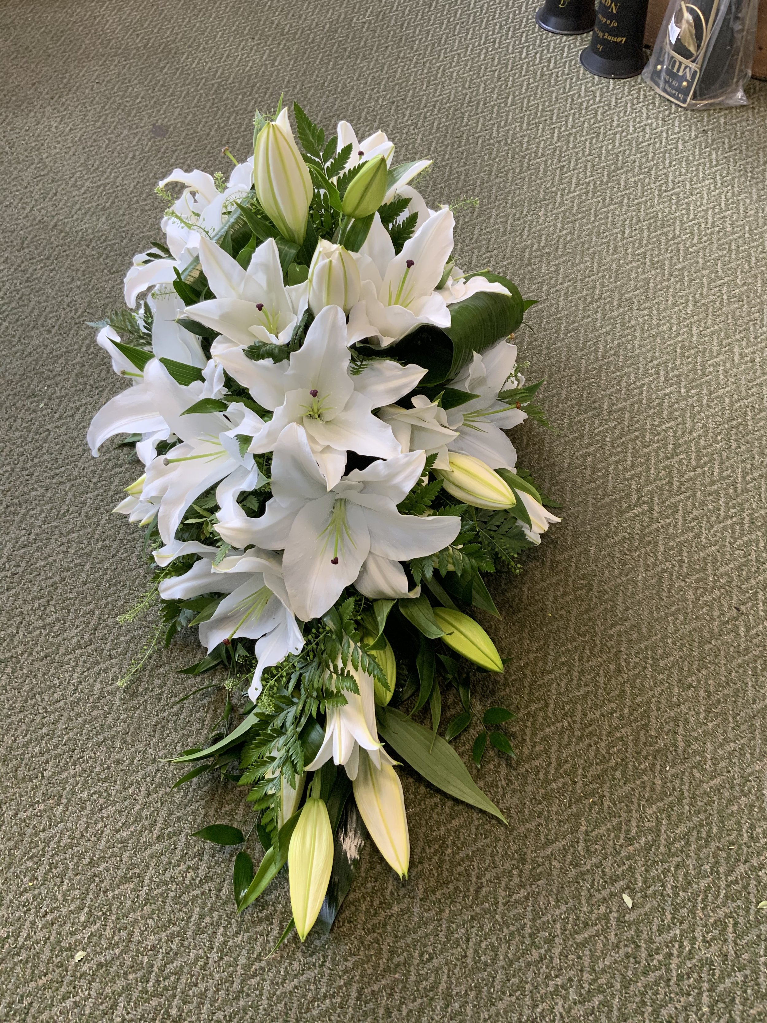 Coffin Spray - White Lilies