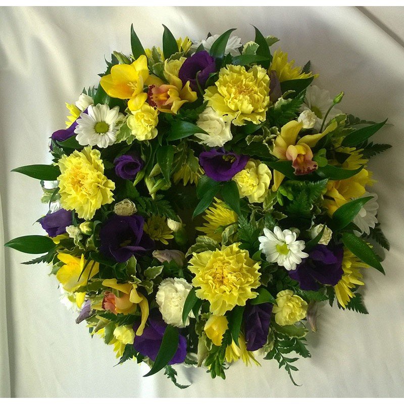 Wreath - Yellow & Purple