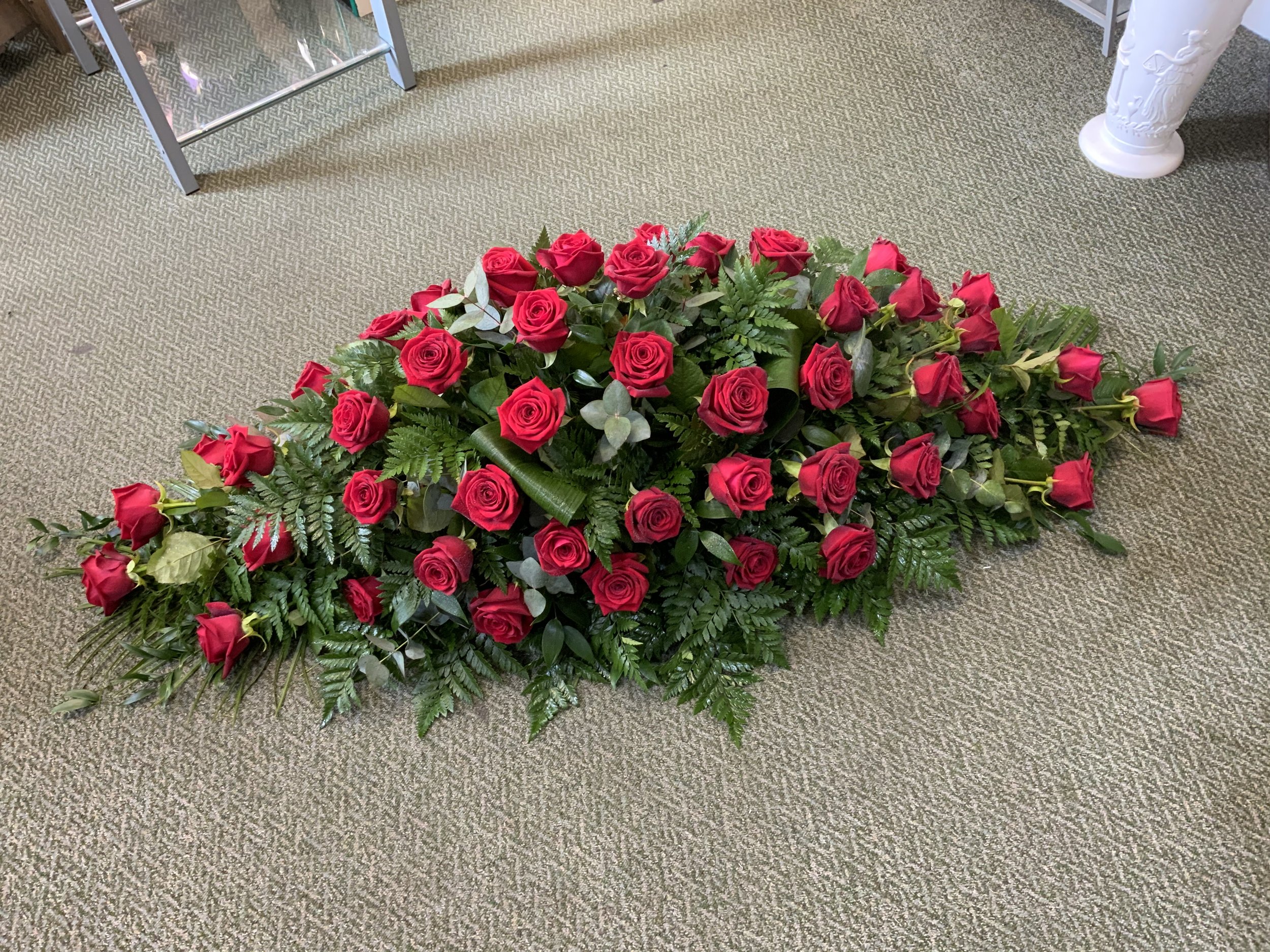 Coffin Spray - Red Roses