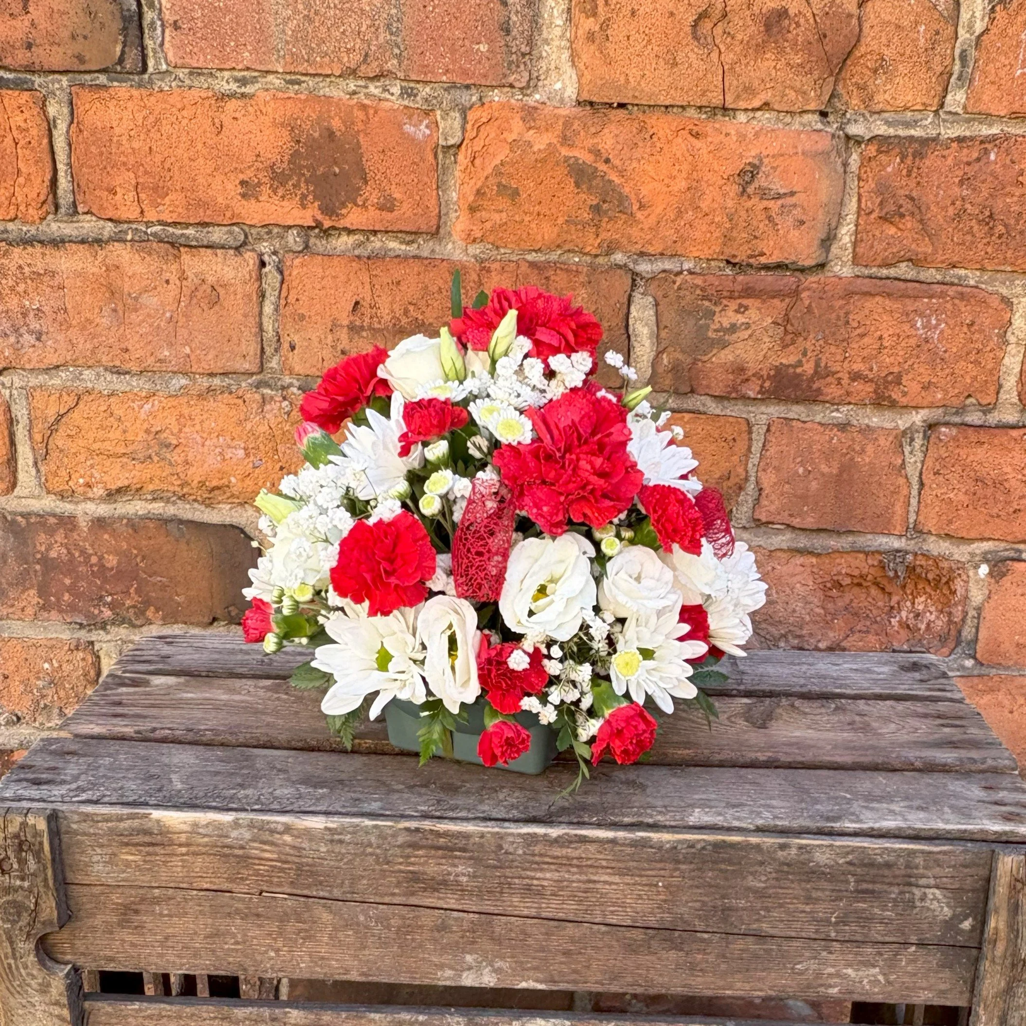 Remembrance Posy - Red & White