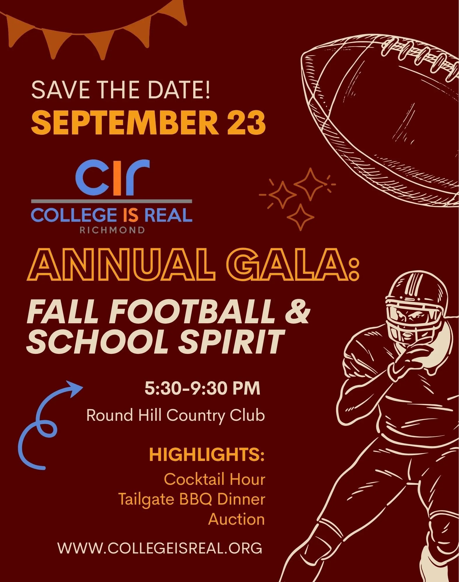 College Is Real gala on 9/23 save the date!