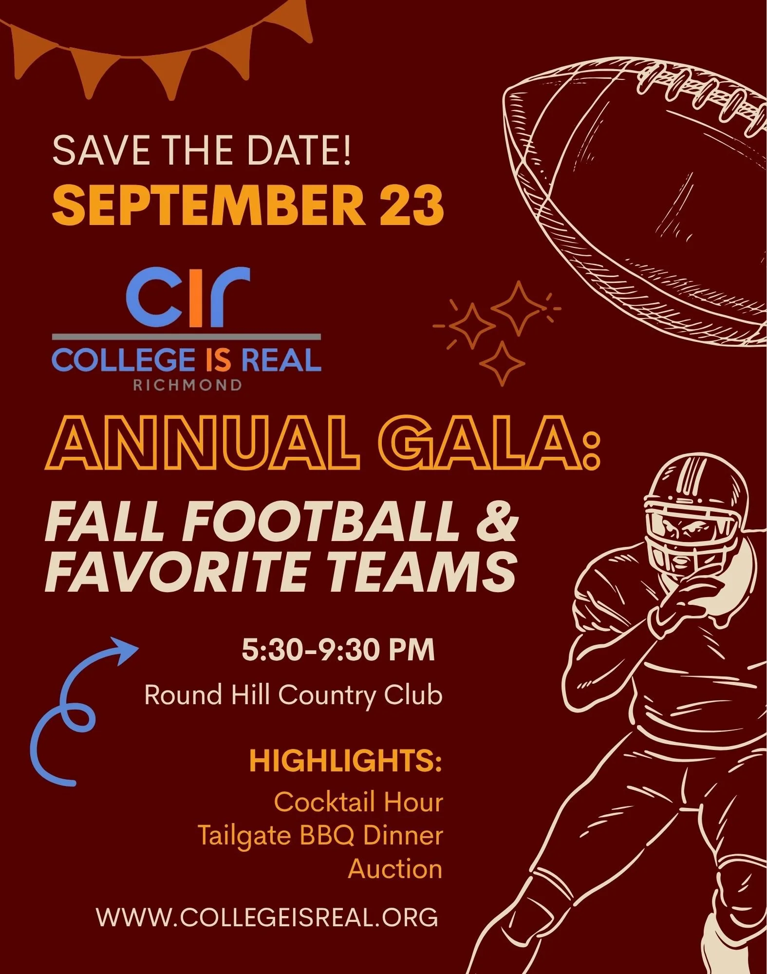 College Is Real gala on 9/23 
