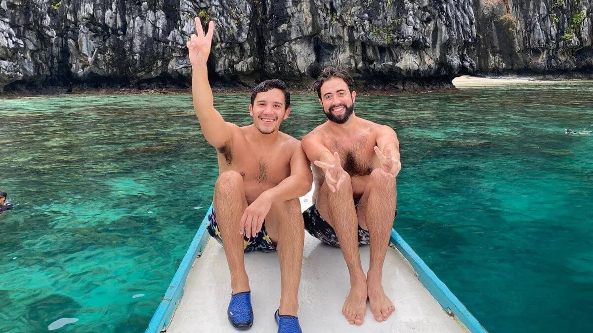 LGBTQ+ travelers exploring El Nido, Palawan, Philippines