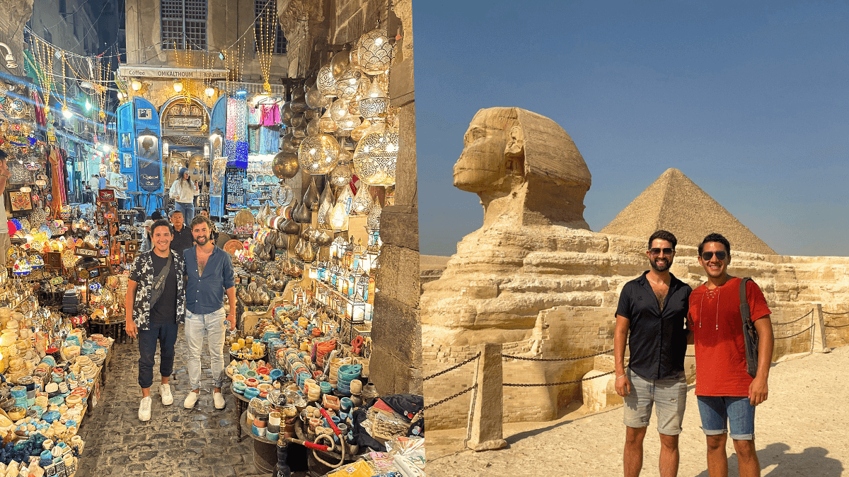 Gay couple Davey and Omie in Cairo, Egypt