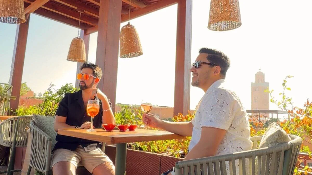 Gay travel, Omie and Davey, in Marrakech
