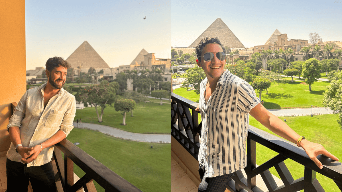 Gay couple Davey and Omie in Cairo, Egypt