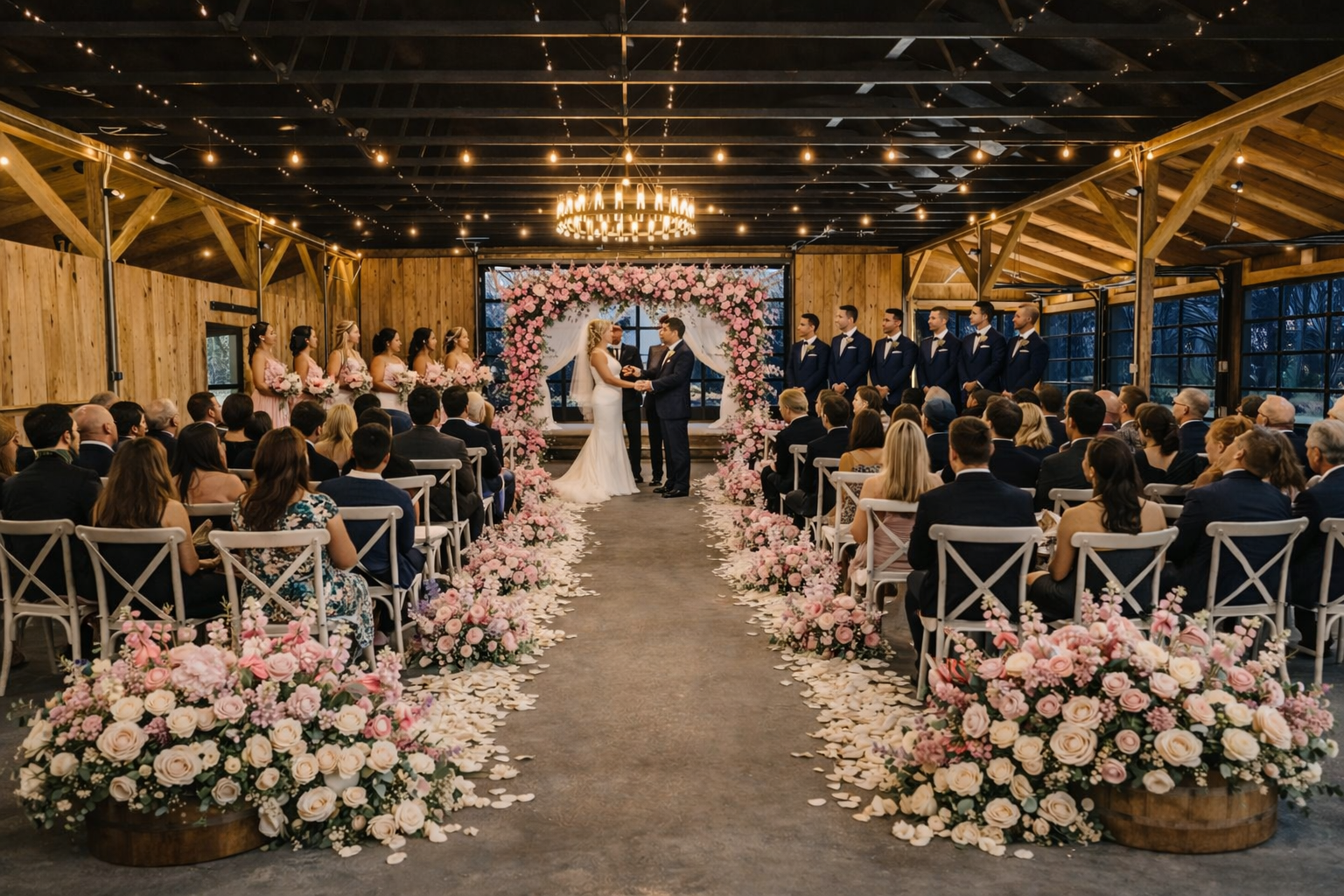 Barn wedding ceremony, Mountain wedding venue, Brevard wedding venue, Asheville wedding venue