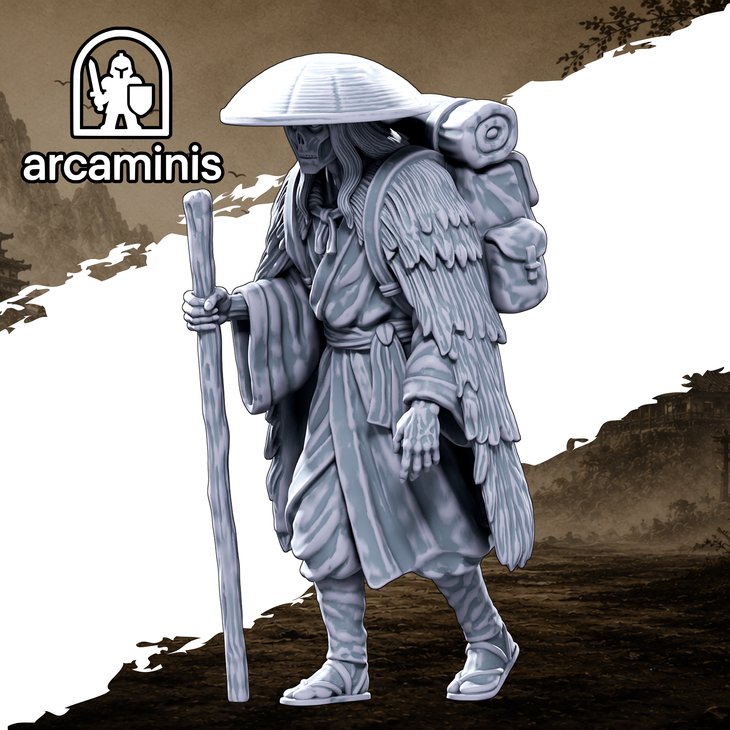 Village Wandering Skeleton Pilgrim Feudal Japan Villagers & NPCs