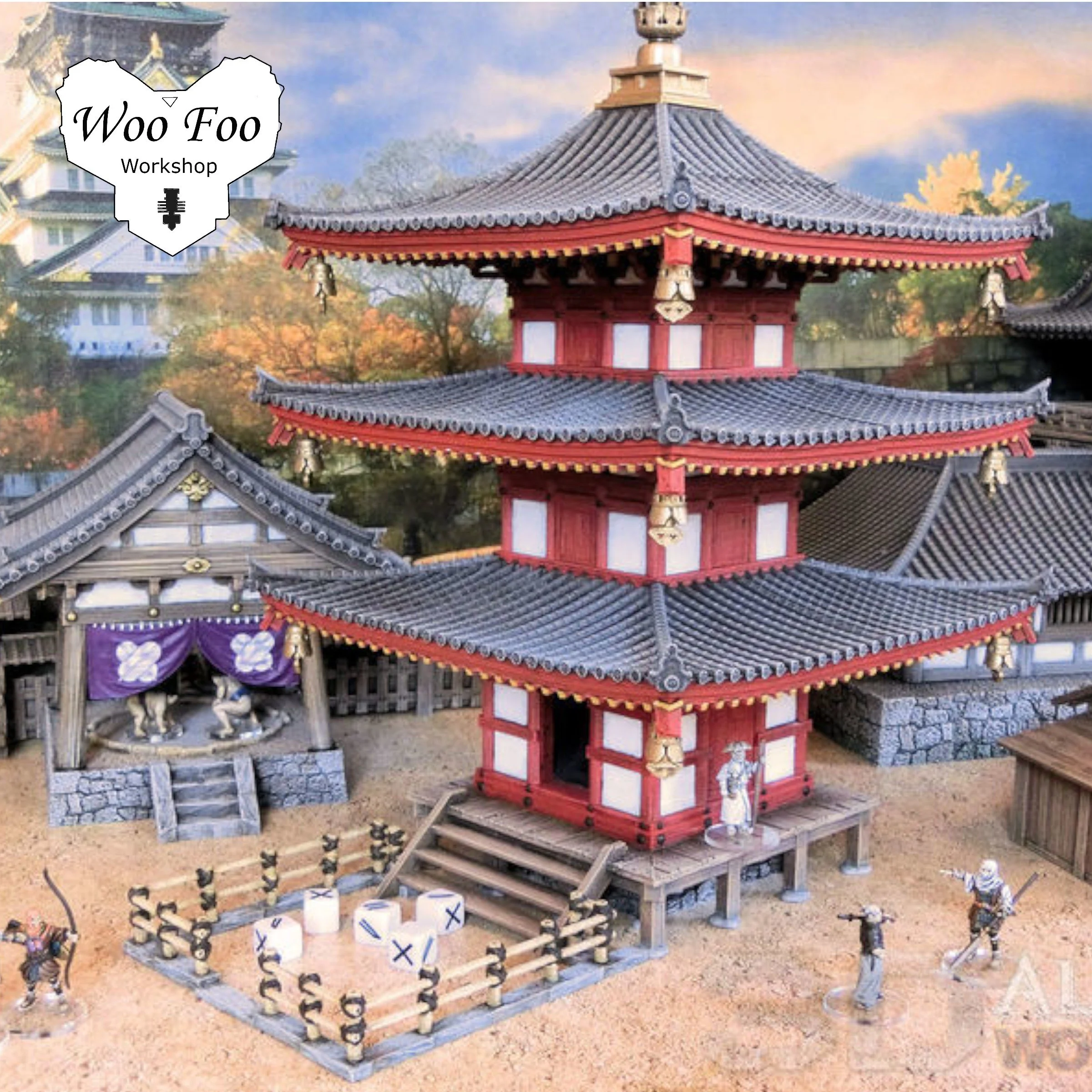 Samurai Pagoda Dice Tower