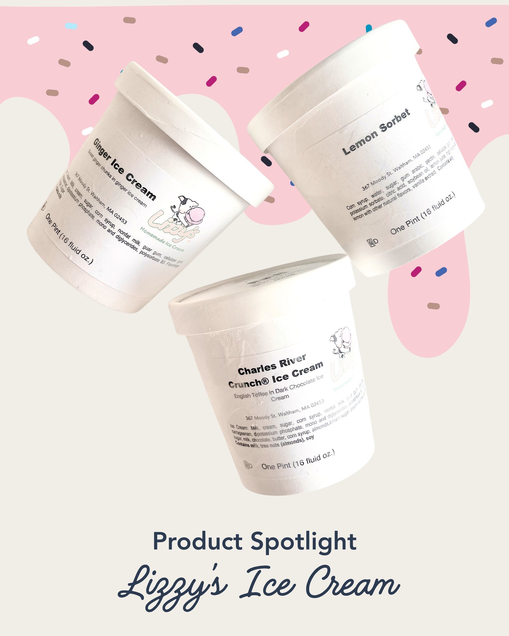 In this heat, ice cream isn't just a treat. It's a necessity.
 
Swipe to meet Lizzy's Ice Cream. Small batch, women-owned, and stocked right here at Nouvelle Maison🍦

 #winchesterma #nouvellemaison #foodie #summereats #icecreamlovers
