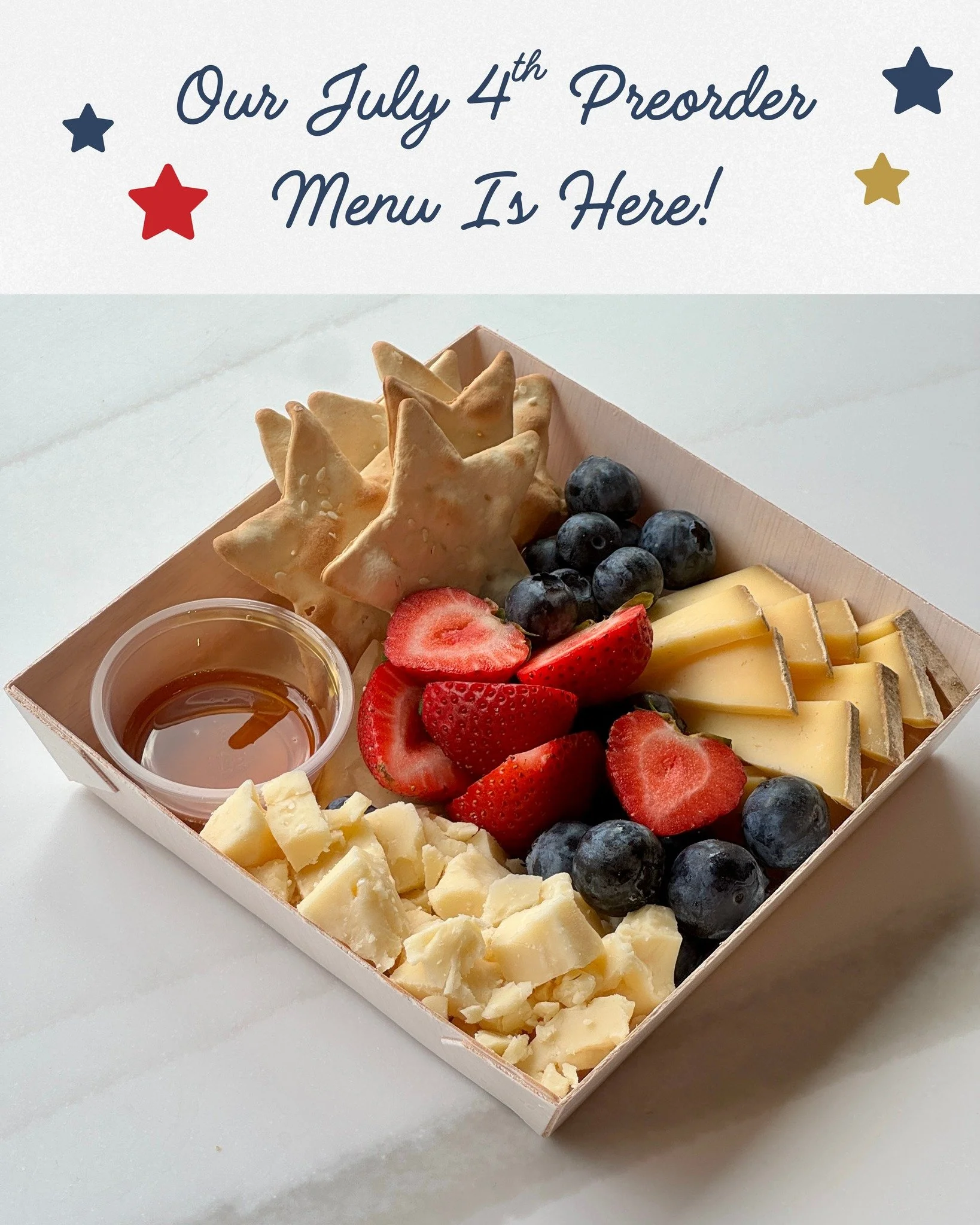 🇺🇸 Our July 4th preorder menu is live! 🇺🇸

New for the holiday weekend: festive cheese boards and delicious sausages, ready for the grill.

Hosting, heading to the beach, or bringing something to a cookout &mdash; we've got easy options to make t