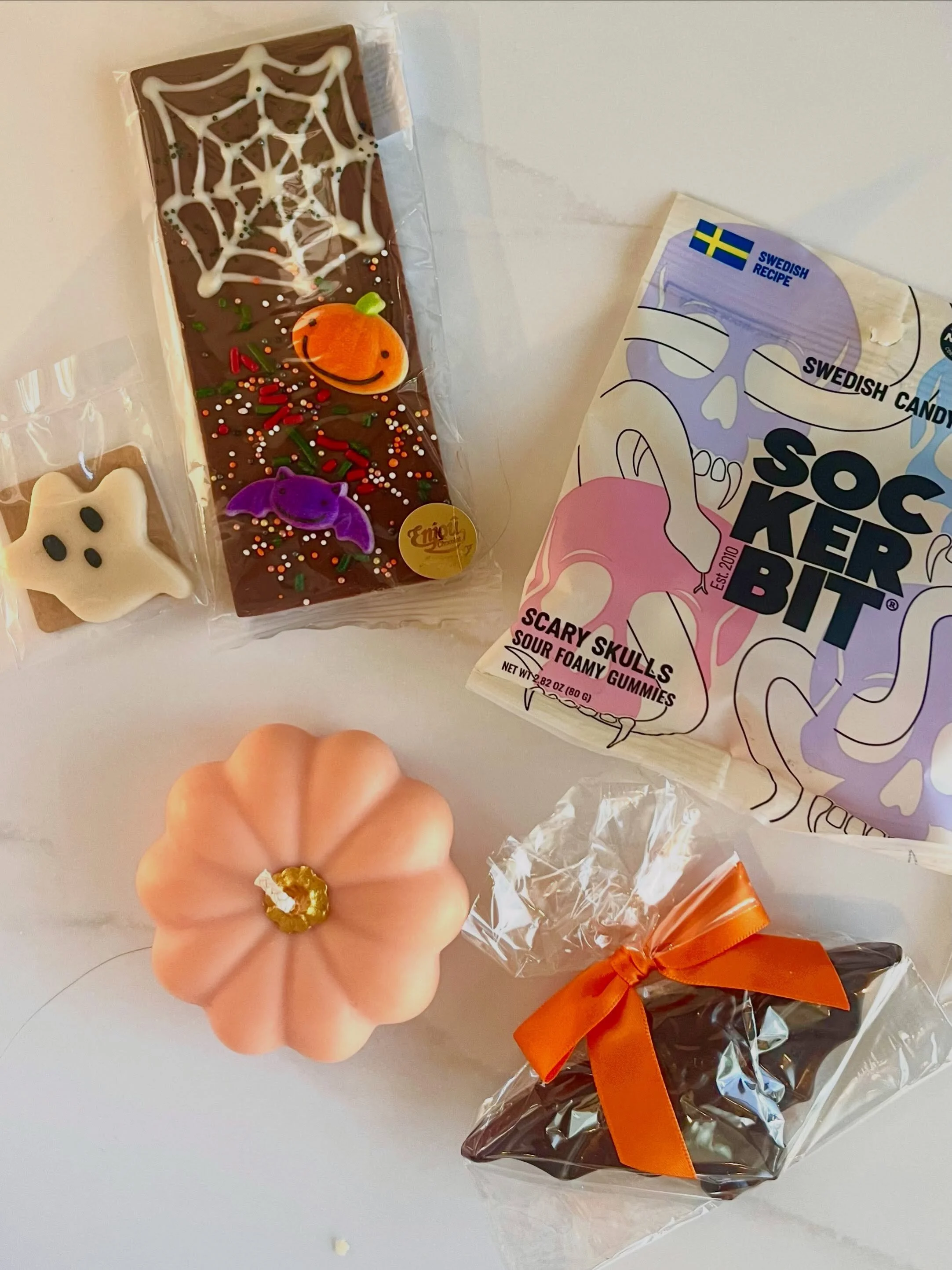 Boo. 👻

Ghost marzipan, Halloween chocolates, and a few other little treats that are almost too cute to eat. 

In the shop now 🎃

#trickortreats #halloweentreats #halloweencandy #halloween2026 #spookyseason👻