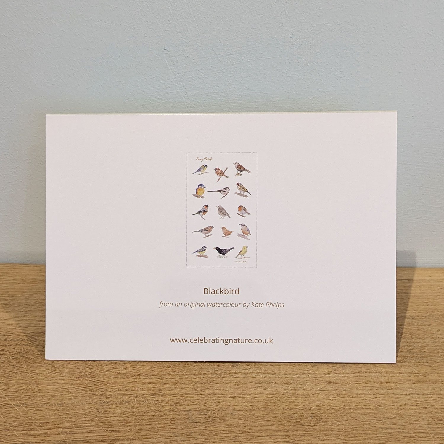 Sample back view of greetings cards