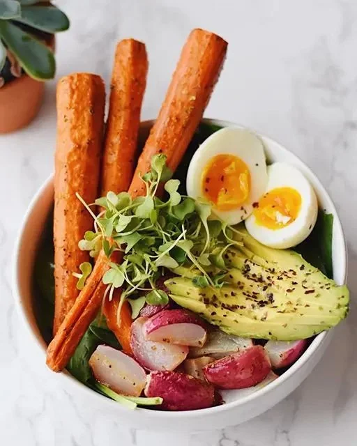 Spring Grain Bowl with Radish Sprouts &amp; Soft-Boiled Egg