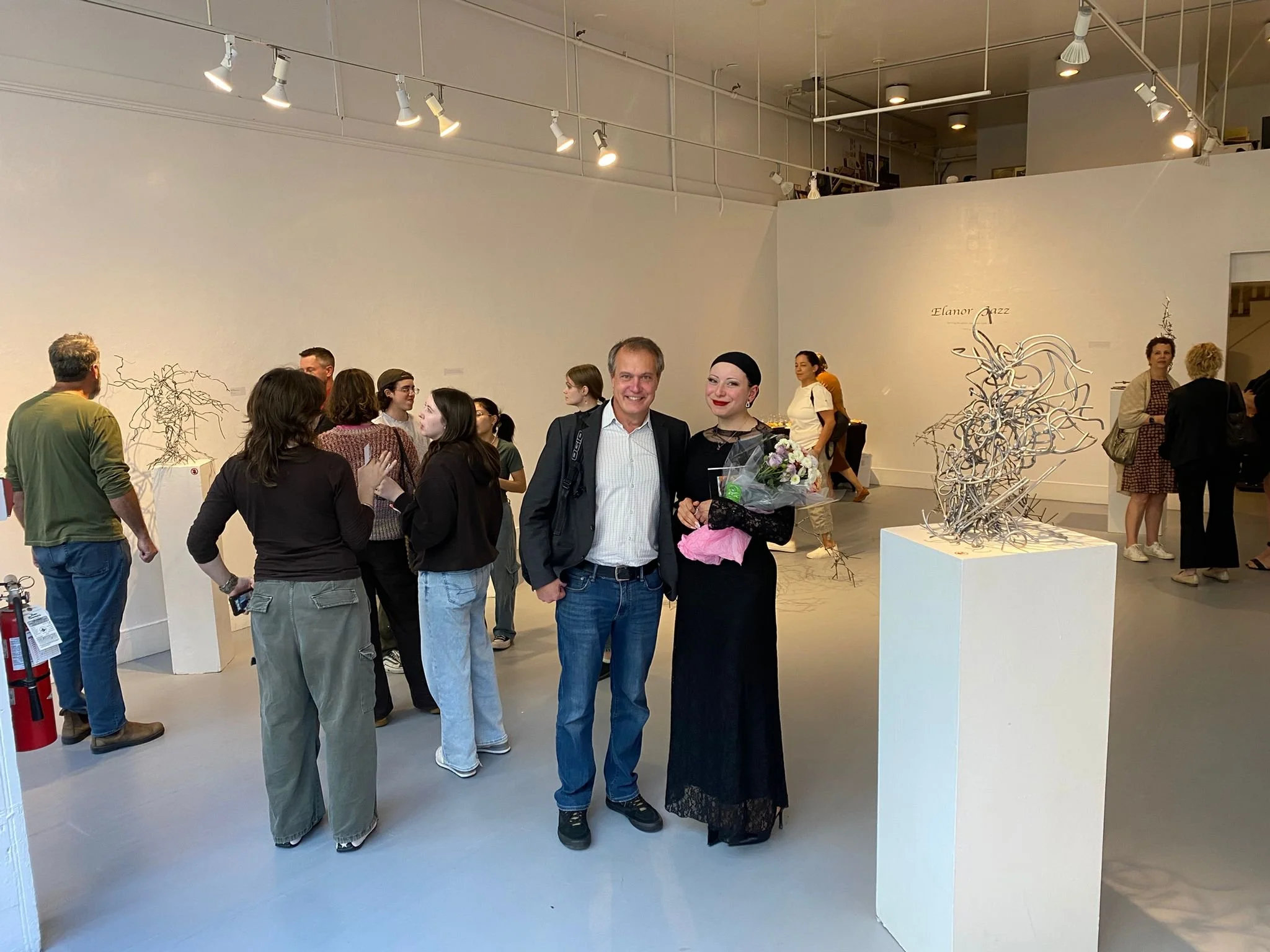 With Interim President of NSCAD, Prof. David B. Smith at the artist's show at the Anna Leonowens Gallery, Halifax, NS. (2025).