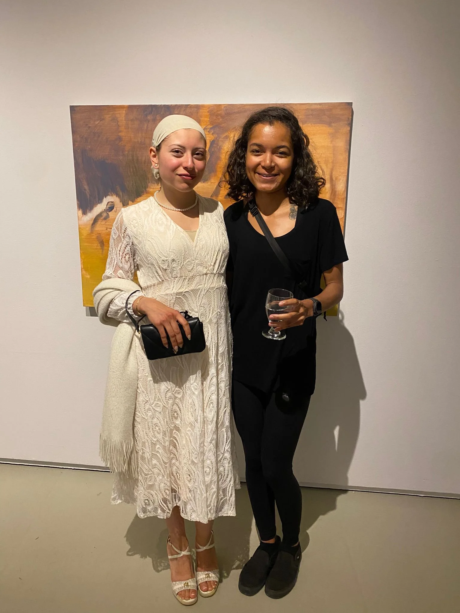 With with the incredibly talented Danielle Friesen at Zephyr's show at the Saint Mary's Art Gallery, Halifax, NS. (2025).