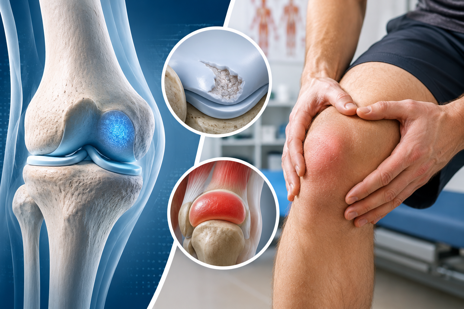 Knorpelschäden am Knie und Bursitis: Pathologie, Einteilung und aktuelle Therapieoptionen